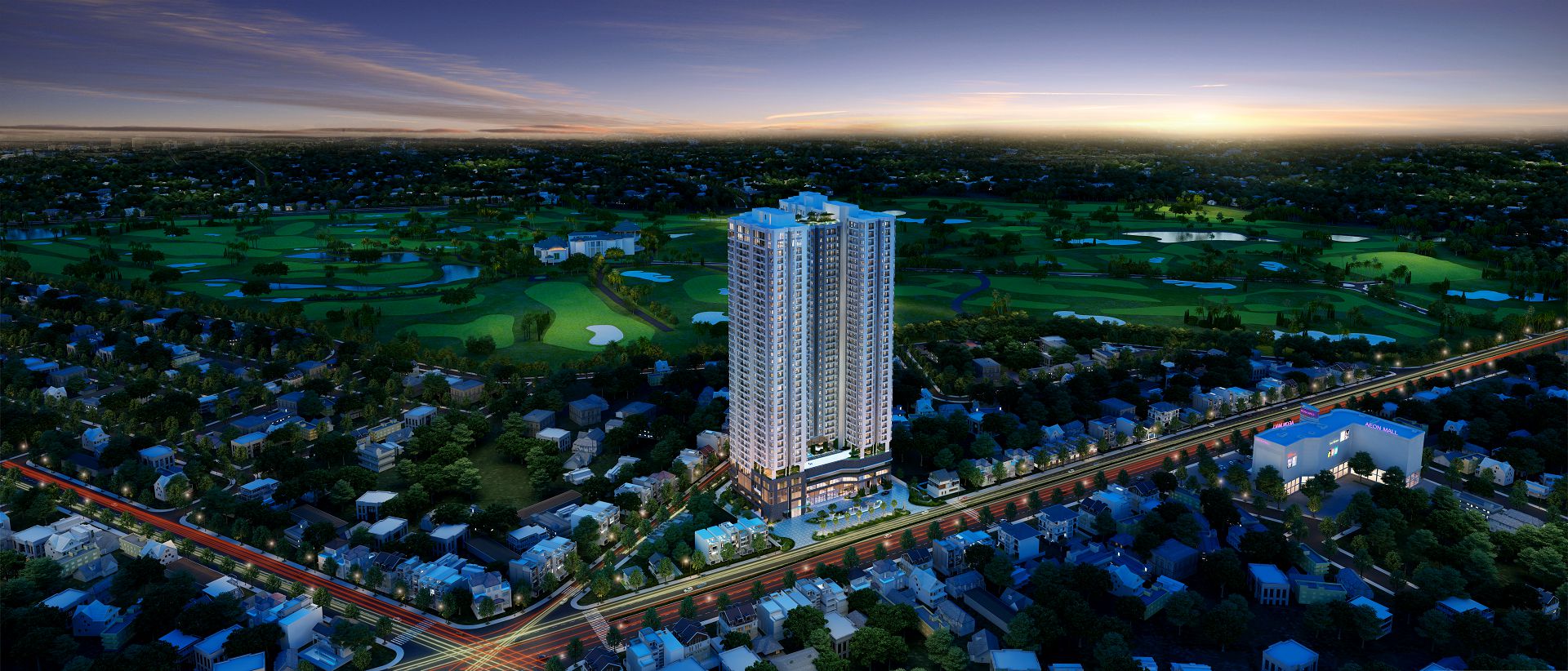 The Emerald Golf View towers in Thuan An